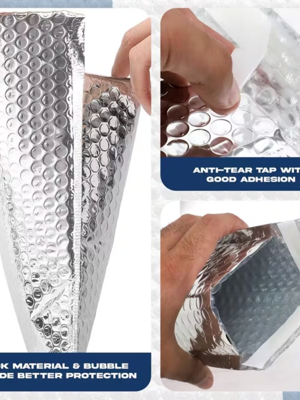 SILVER BUBBLE MAILERS 6 X 9 - GET 15